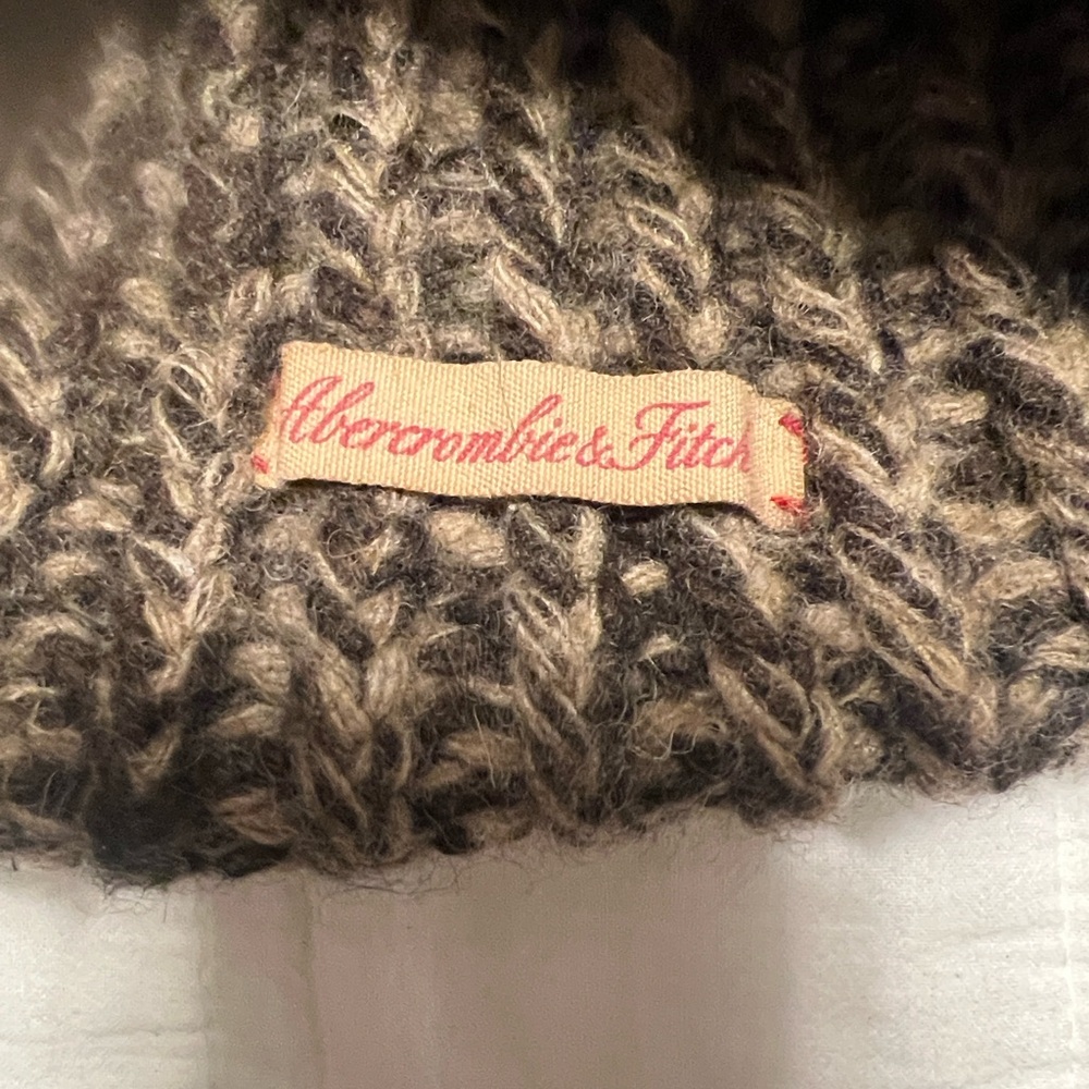 Vintage Abercrombie & Fitch Dark Brown Knit Hat - Picture 2 of 5